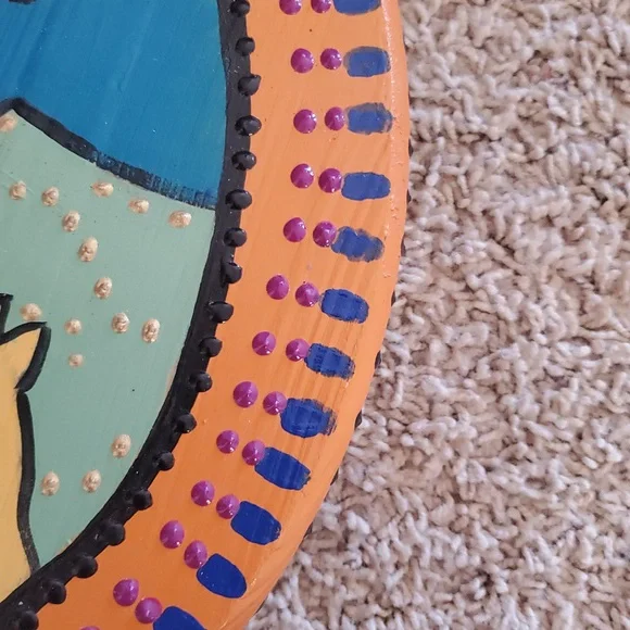 Southwestern Wild Horse Lazy Susan – 15” Hand-Painted Turntable for Rustic Decor - Picture 4 of 7